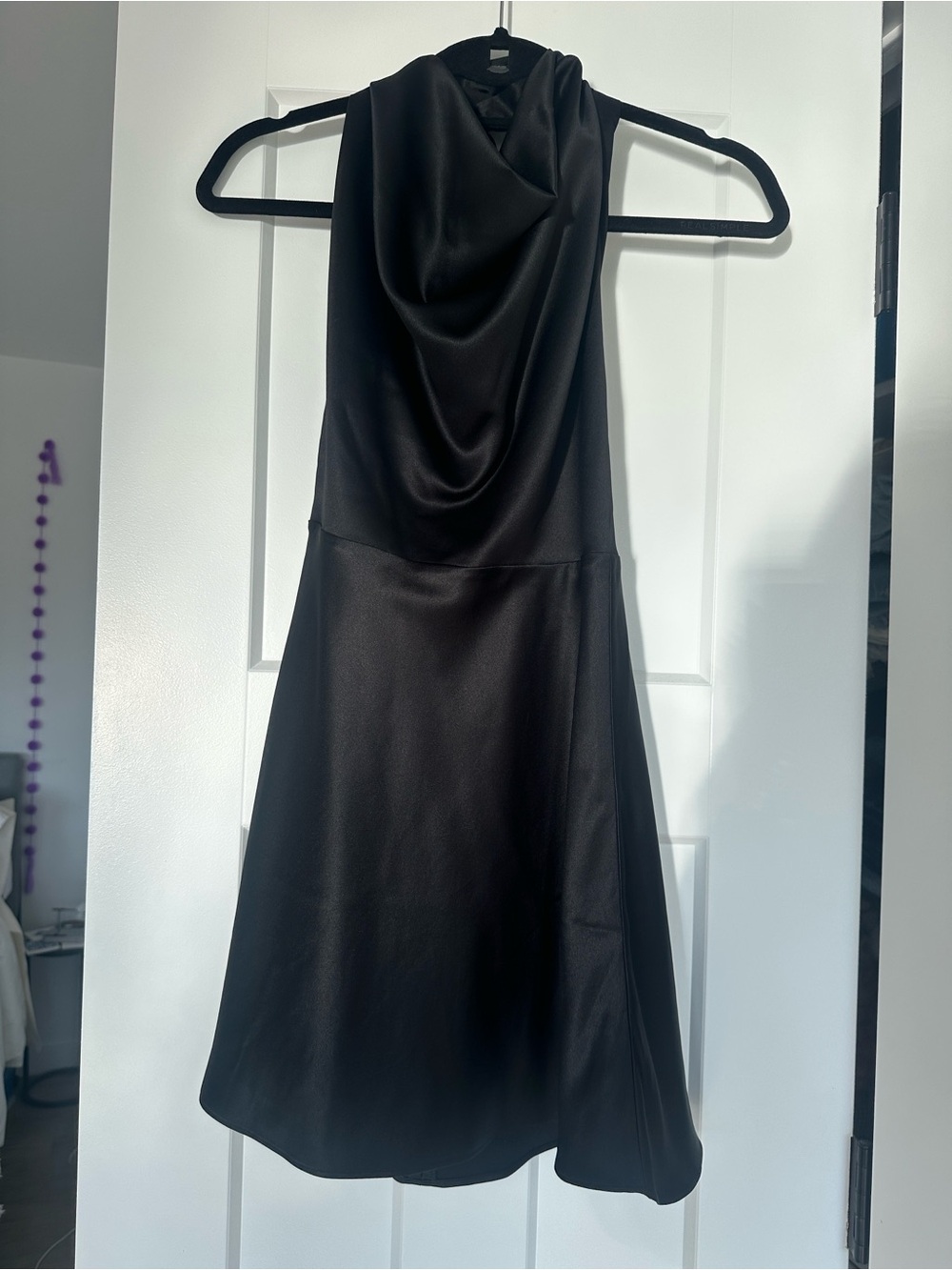 Abercrombie & Fitch Black Backless Cowl Neck Dress